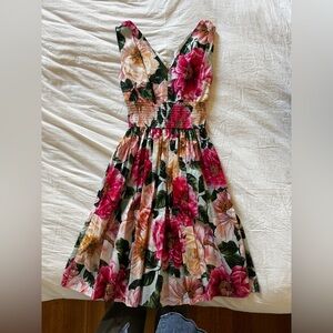 Dolce & Gabbana Camelie Print Knee Length Dress WITH TAGS